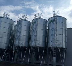 smooth wall grain silo with hopper 60 degree