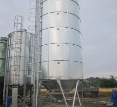 smooth wall silo with ventilation system, grain technology