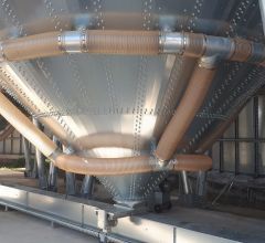 Ventilation system in a 500t big silo