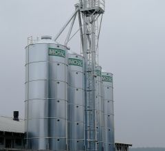smooth wall feed silos, bucket conveyor, grain technology