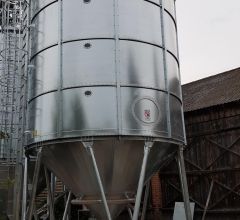 smooth wall silo with hopper, grain technology