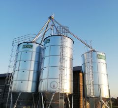 smooth wall grain silos, vertical auger, grain storage